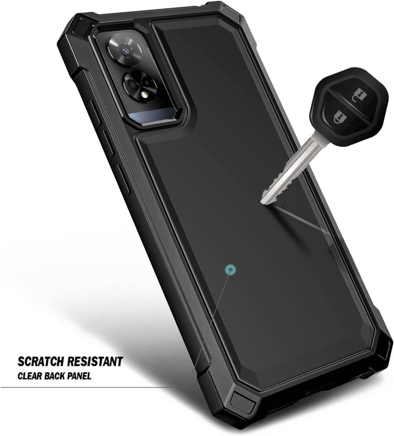 WDHD Compatible with TCL 50 XE 5G & TCL 50 XE NXTPAPER 5G Phone Case Black | Full-Body Protective Shockproof Rugged Bumper Cover with Screen Protector, Raised Corners Drop Protection - Image 4